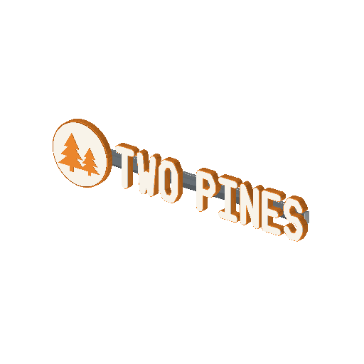 Low-poly Interiors 3D model: Brand Wall Logo