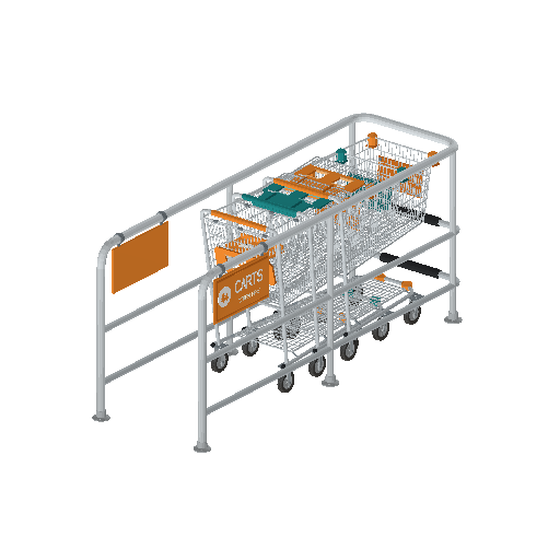 Low-poly Interiors 3D model: Cart Return