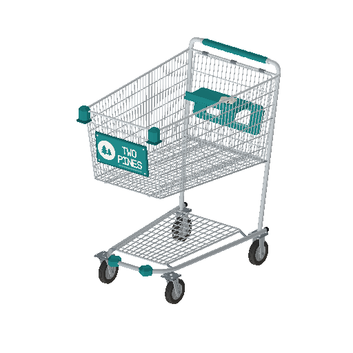 Low-poly Interiors 3D model: Cart Teal