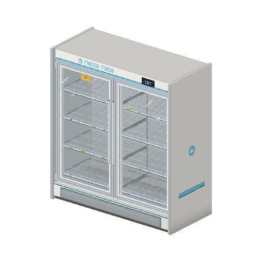 Low-poly Interiors 3D model: Freezer Upright
