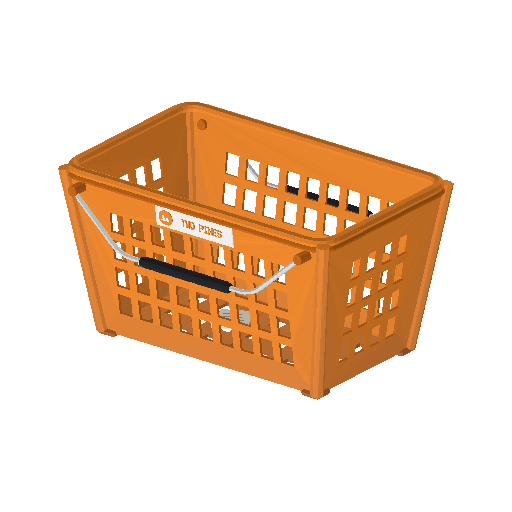Low-poly Interiors 3D model: Hand Basket