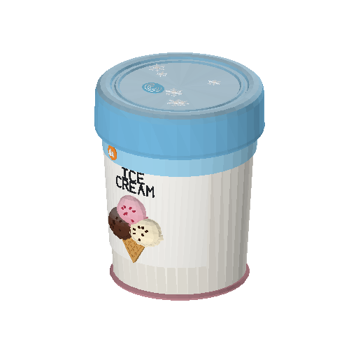 Low-poly Interiors 3D model: Ice Cream