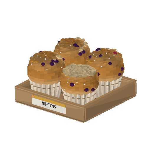 Low-poly Interiors 3D model: Muffins