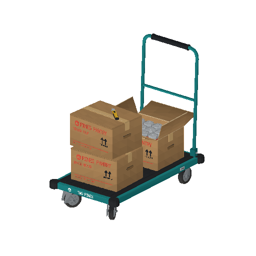 Low-poly Interiors 3D model: Restock Cart