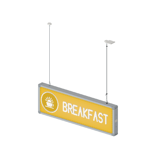 Low-poly Interiors 3D model: Sign Dept Breakfast