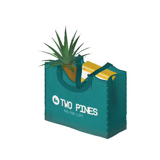 Low-poly Interiors 3D model: Tote Bag Full