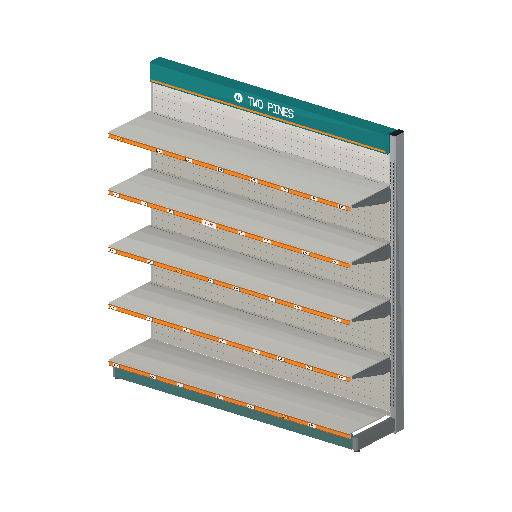 Low-poly Interiors 3D model: Wall Shelf Run