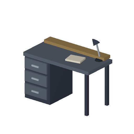 Low-poly Props 3D model: Guard Desk
