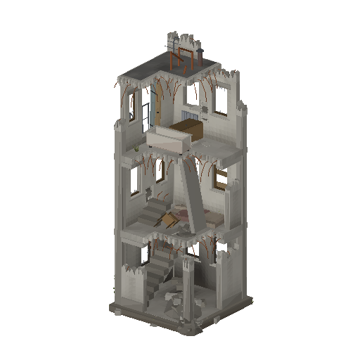 Low-poly Dwellings 3D model: Gutted Apartment