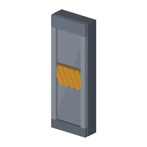 Low-poly Interiors 3D model: Hazard Stripe Panel