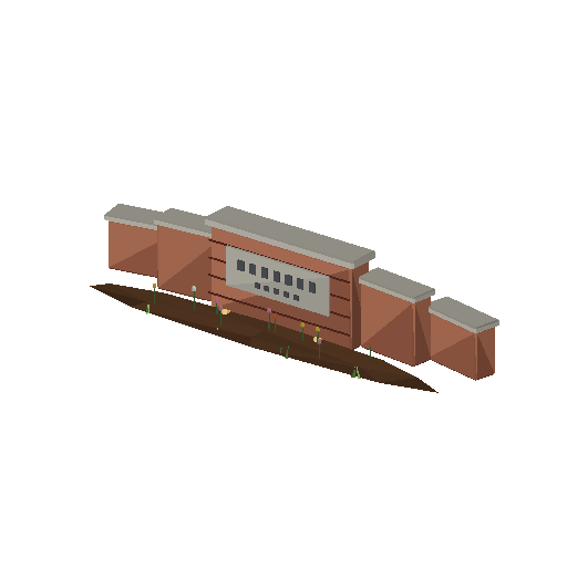 Low-poly Signage 3D model: Hoa Entrance Sign