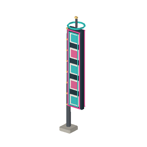 Low-poly Signage 3D model: Hotel Neon Blade