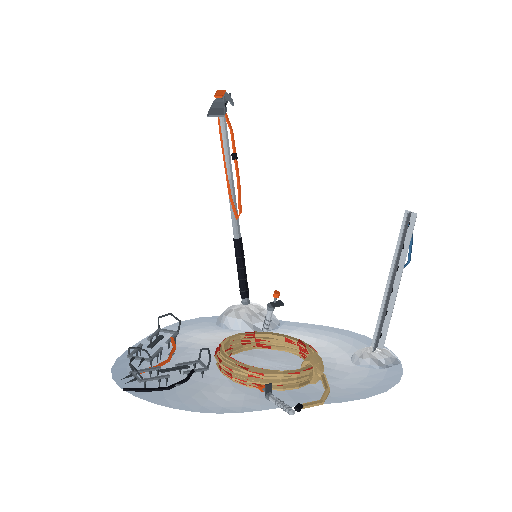 Low-poly Props 3D model: Ice Axe Rope