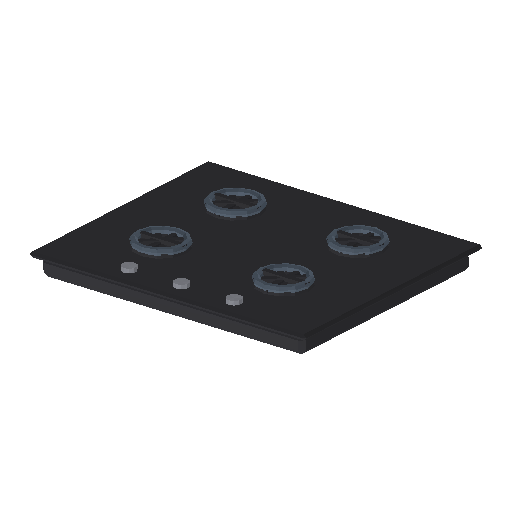 Low-poly Interiors 3D model: Inset Cooktop