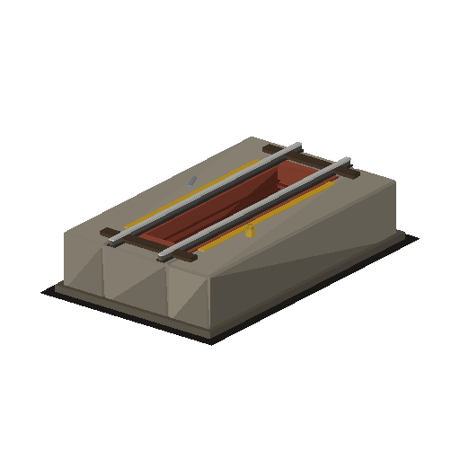 Low-poly Trackside Infrastructure 3D model: Inspection Pit