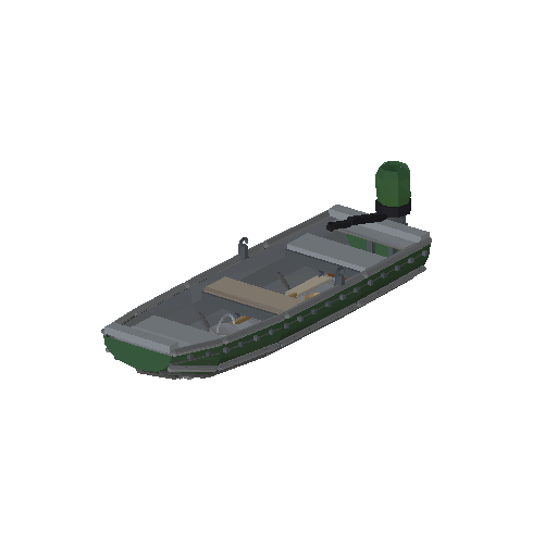 Low-poly Vehicles 3D model: Jon Boat