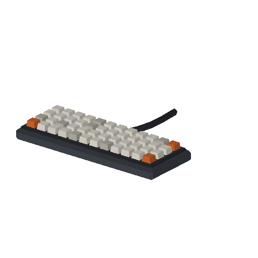 Low-poly Interiors 3D model: Keyboard