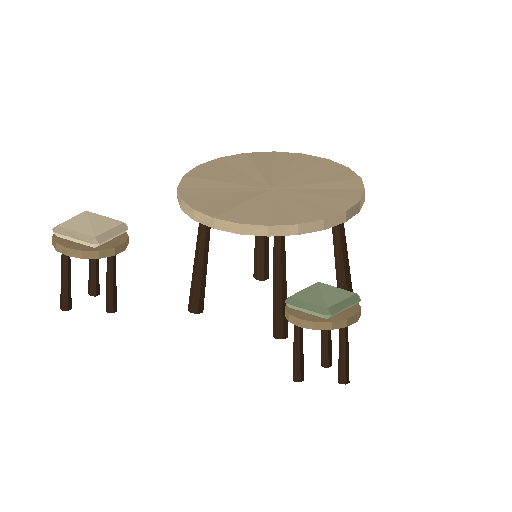 Low-poly Interiors 3D model: Kids Table Set