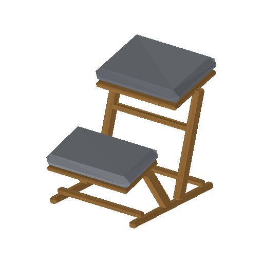Low-poly Interiors 3D model: Kneeling Chair