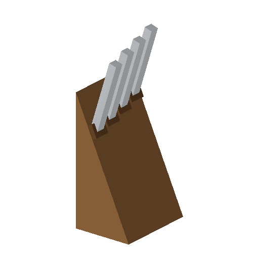 Low-poly Interiors 3D model: Knife Block