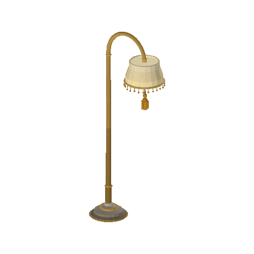 Low-poly Interiors 3D model: Lamp Floor Arc Tassel
