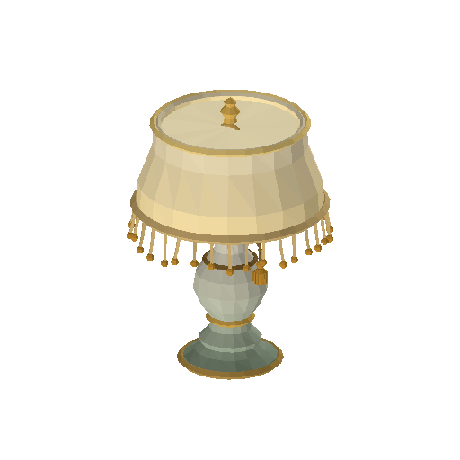 Low-poly Interiors 3D model: Lamp Table Fringed