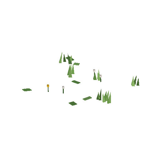 Low-poly Nature 3D model: Lawn Tuft Scatter