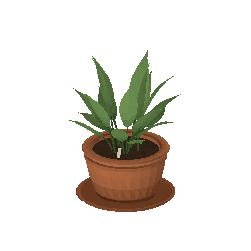 Low-poly Props 3D model: Library Potted Plant