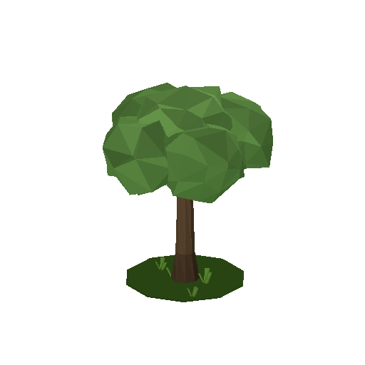 Low-poly Nature 3D model: Lineside Oak
