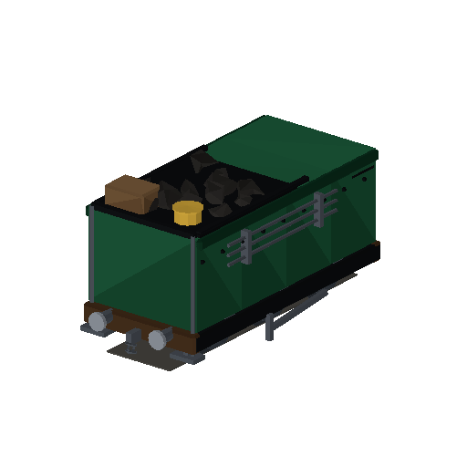 Low-poly Rolling Stock 3D model: Loco Tender