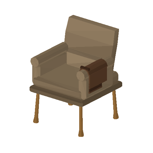 Low-poly Interiors 3D model: Lounge Chair