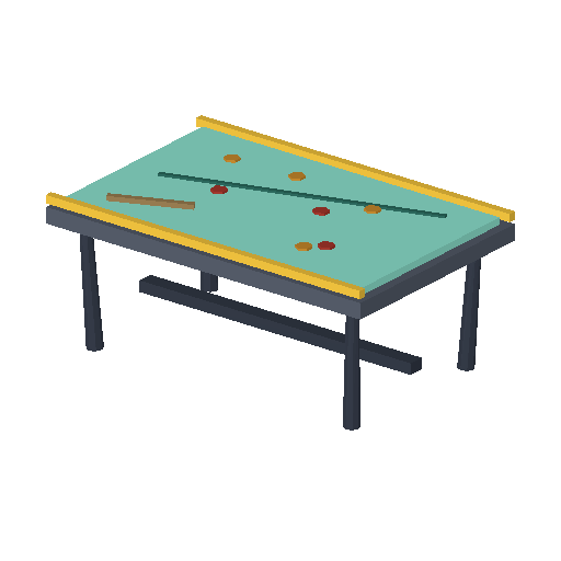 Low-poly Props 3D model: Map Table
