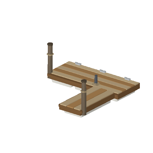 Low-poly Theme-Special 3D model: Marina Dock Module