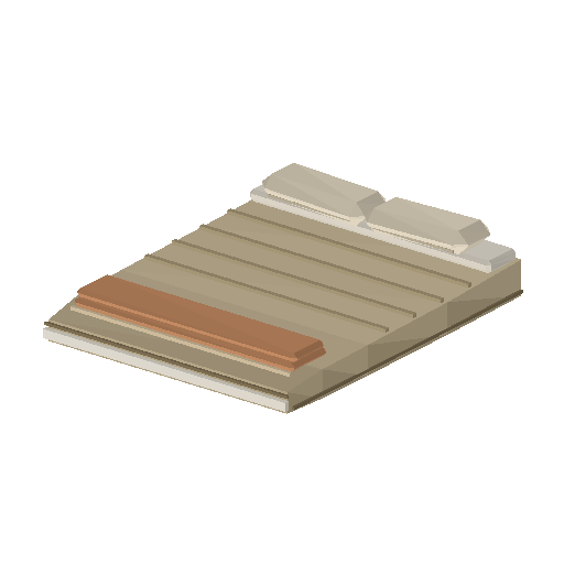 Low-poly Interiors 3D model: Master Bedding