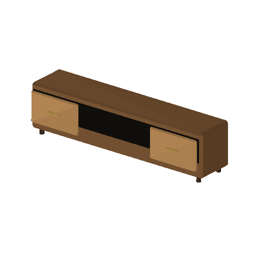 Low-poly Interiors 3D model: Media Unit