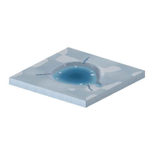 Low-poly Water 3D model: Melt Pool Tile