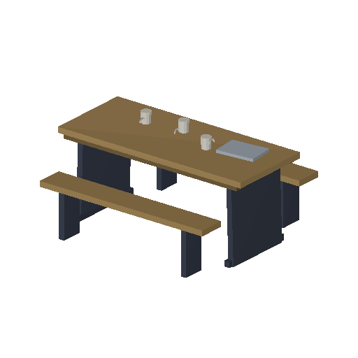 Low-poly Interiors 3D model: Mess Table