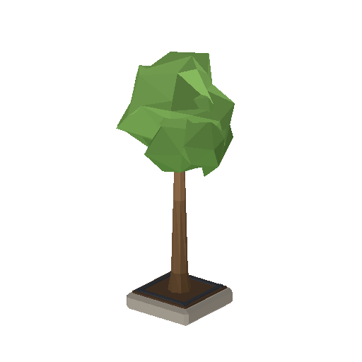 Low-poly Nature 3D model: Metropolis Street Tree 01