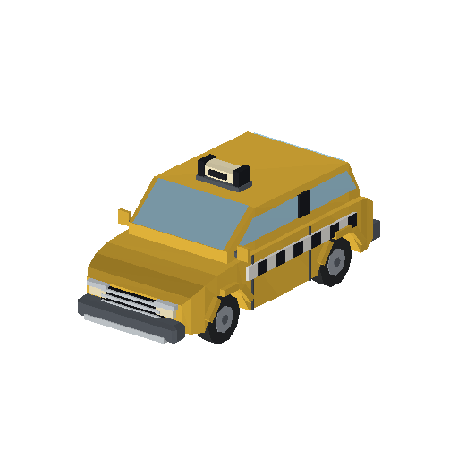 Low-poly Vehicles 3D model: Metropolis Taxi 01