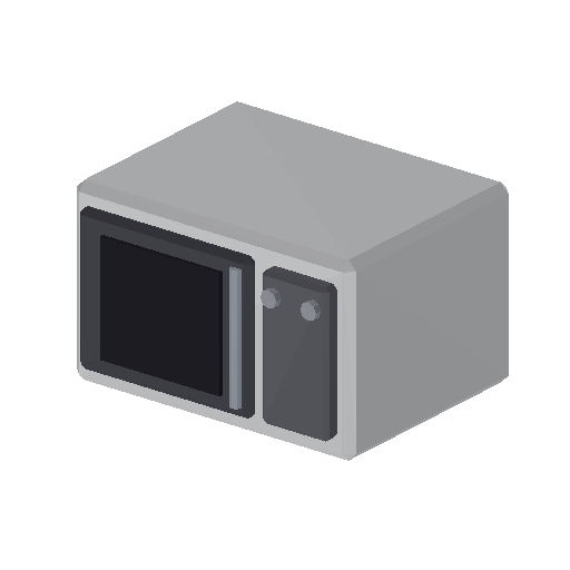 Low-poly Interiors 3D model: Microwave