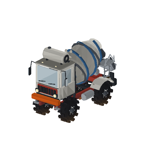 Low-poly Vehicles 3D model: Mixer Truck