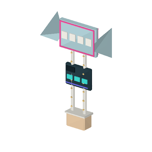 Low-poly Signage 3D model: Motel Pylon Vacancy