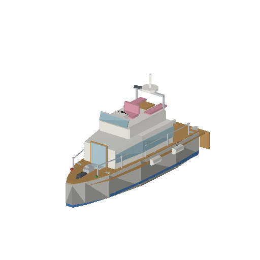 Low-poly Vehicles 3D model: Motor Yacht Vessel