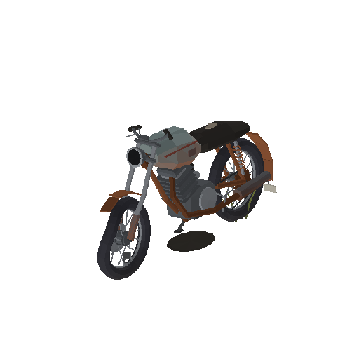 Low-poly Vehicles 3D model: Motorcycle Wreck