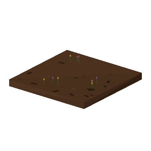 Low-poly Terrain 3D model: Mulch Bed Tile