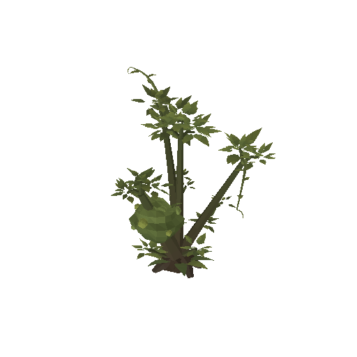 Low-poly Nature 3D model: Mutated Shrub