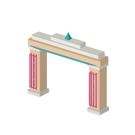 Low-poly Theme-Special 3D model: Neon Entry Arch