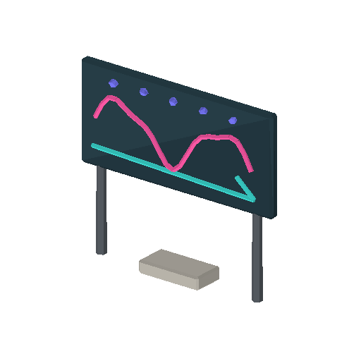 Low-poly Signage 3D model: Neon Script Sign
