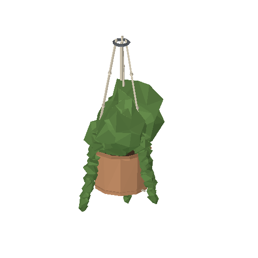 Low-poly Interiors 3D model: Office Hanging Plant