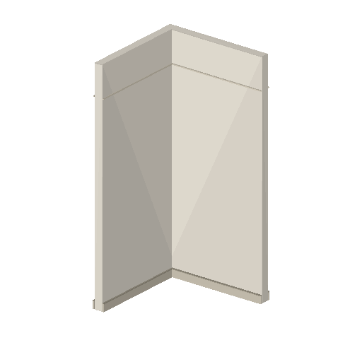 Low-poly Interiors 3D model: Office Wall Corner